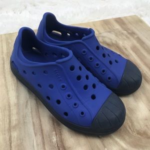 CROCS Bump It Slip On Sneaker Shoes Blue Navy Kids